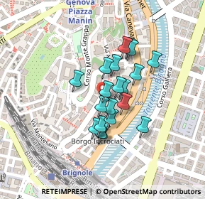 Mappa CORSO MONTE GRAPPA 71 ROSSO CANCELLO, 16137 Genova GE, Italia (0.1565)