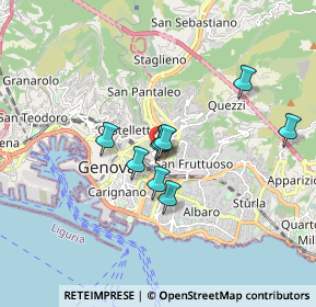 Mappa CORSO MONTE GRAPPA 71 ROSSO CANCELLO, 16137 Genova GE, Italia (1.83364)