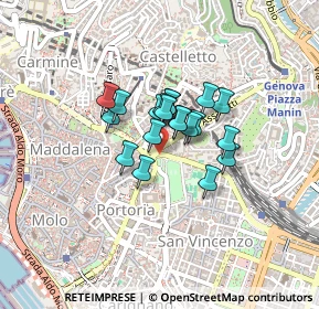 Mappa Via dei Santi Giacomo e Filippo, 16100 Genova GE, Italia (0.255)