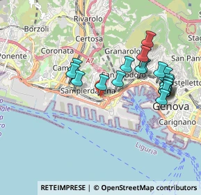 Mappa Via Cantore Antonio, 16149 Genova GE, Italia (1.8705)