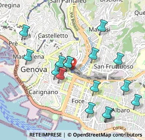 Mappa Genova Brignole, 16121 Genova GE, Italia (1.05375)