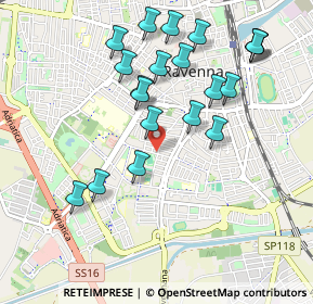 Mappa Via Punta Stilo, 48124 Ravenna RA, Italia (1.011)