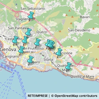 Mappa Via Borgoratti, 16132 Genova GE, Italia (1.75833)