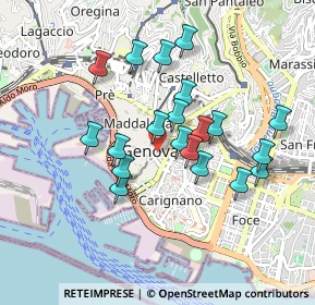 Mappa Via Gerolamo Boccardo, 16121 Genova GE, Italia (0.801)