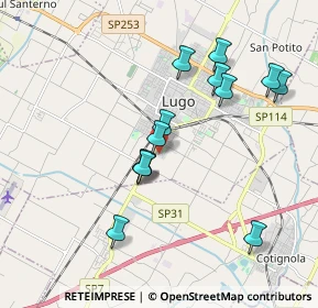 Mappa Via Achille Grandi, 48022 Lugo RA, Italia (1.80154)