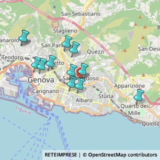 Mappa Via Giovanni Torti, 16146 Genova GE, Italia (1.88833)