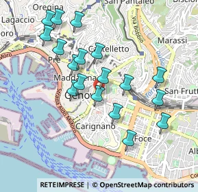 Mappa Via Casaccie, 16121 Genova GE, Italia (0.92611)