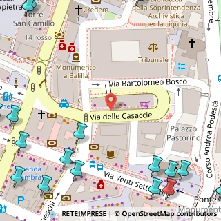 Mappa Via Casaccie, 16121 Genova GE, Italia (0.1345)