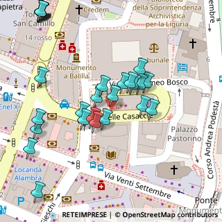 Mappa Via delle Casaccie, 16121 Genova GE, Italia (0.04074)