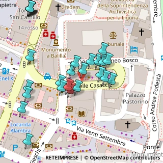Mappa Via V Dicembre, 16121 Genova GE, Italia (0.04074)