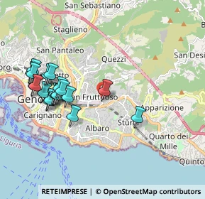 Mappa Via Donghi, 16100 Genova GE, Italia (2.07211)