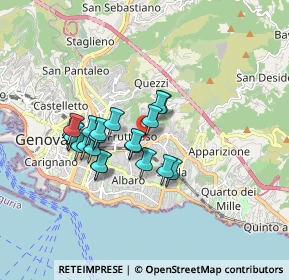 Mappa Via Antonio De Toni, 16132 Genova GE, Italia (1.3575)