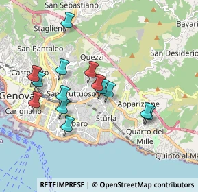 Mappa Via Angelo Scribanti, 16131 Genova GE, Italia (1.70429)