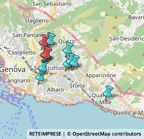 Mappa Via Angelo Scribanti, 16131 Genova GE, Italia (1.40357)