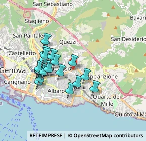 Mappa Via Angelo Scribanti, 16131 Genova GE, Italia (1.55105)