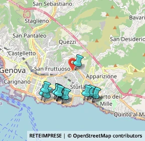 Mappa Via Angelo Scribanti, 16131 Genova GE, Italia (1.86533)