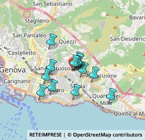 Mappa Via Angelo Scribanti, 16131 Genova GE, Italia (1.13929)