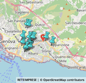 Mappa Via Angelo Scribanti, 16131 Genova GE, Italia (1.46875)