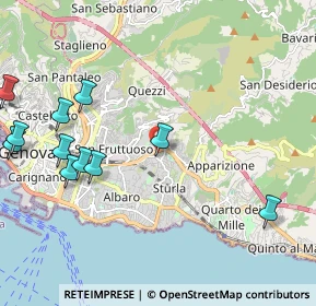 Mappa Via Angelo Scribanti, 16131 Genova GE, Italia (2.60455)