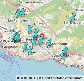 Mappa Via Angelo Scribanti, 16131 Genova GE, Italia (2.04389)