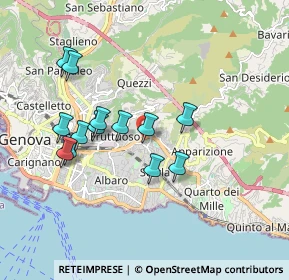 Mappa Via Angelo Scribanti, 16131 Genova GE, Italia (1.68154)