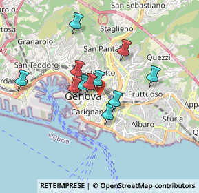 Mappa Via S. Vincenzo, 16121 Genova GE, Italia (1.39818)