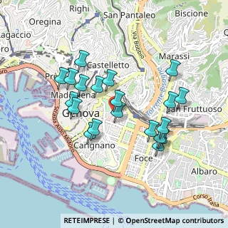 Mappa Via S. Vincenzo, 16121 Genova GE, Italia (0.8445)