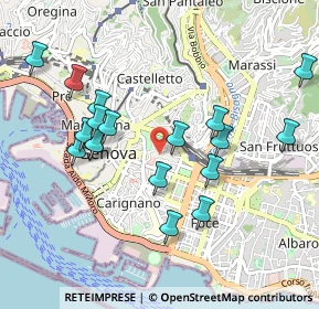 Mappa Via S. Vincenzo, 16121 Genova GE, Italia (0.98667)