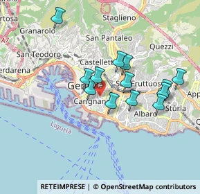 Mappa Via Domenico Fiasella Nr.74 rosso, 16121 Genova GE, Italia (1.56462)
