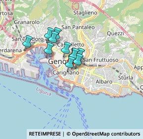 Mappa Via Domenico Fiasella Nr.74 rosso, 16121 Genova GE, Italia (1.09091)