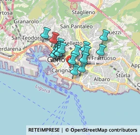 Mappa Via Domenico Fiasella Nr.74 rosso, 16121 Genova GE, Italia (1.03167)