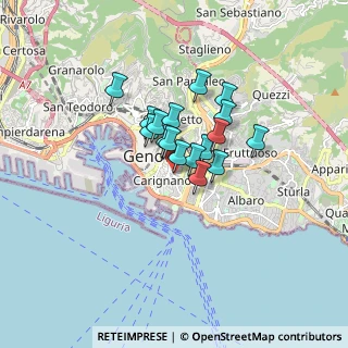 Mappa Via Riccardo Banderali, 16121 Genova GE, Italia (1.06941)