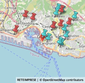Mappa Via delle Casaccie, 16123 Genova GE, Italia (2.08556)