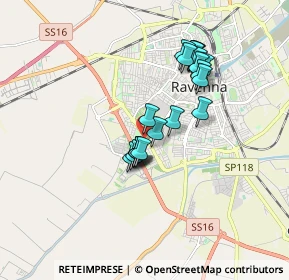 Mappa Via dell'Aida, 48124 Ravenna RA, Italia (1.433)