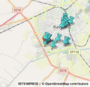 Mappa Via dell'Aida, 48124 Ravenna RA, Italia (1.40588)
