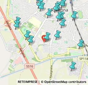 Mappa Via Luigi Fontana, 48124 Ravenna RA, Italia (1.2715)
