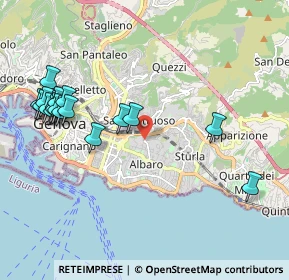 Mappa Via Montallegro, 16147 Genova GE, Italia (2.36389)