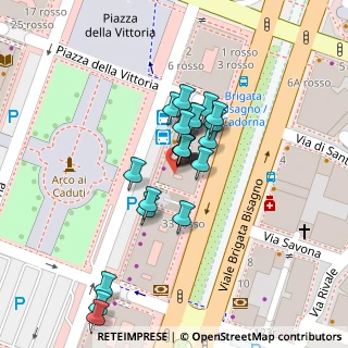 Mappa Piazza della Vittoria, 16132 Genova GE, Italia (0.01304)