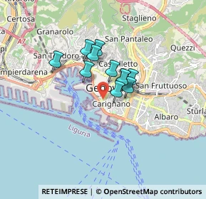 Mappa Via D'Annunzio Gabriele, 16121 Genova GE, Italia (1.08545)