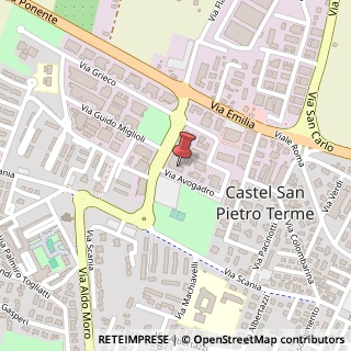 Mappa Via Avogadro, 1, 40024 Castel San Pietro Terme, Bologna (Emilia Romagna)
