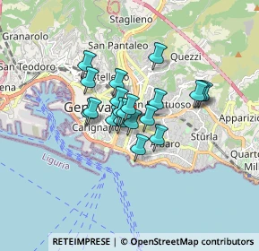 Mappa Via Orlando Bianchi, 16129 Genova GE, Italia (1.0845)