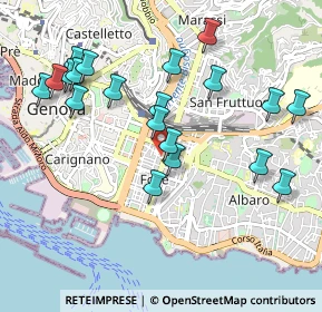 Mappa Via Orlando Bianchi, 16129 Genova GE, Italia (1.0565)
