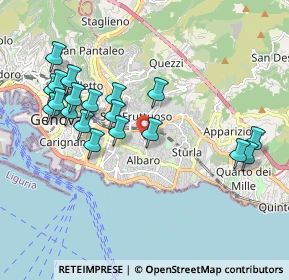 Mappa Via Monte Zovetto, 16145 Genova GE, Italia (2.01474)