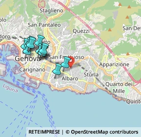 Mappa Via Monte Zovetto, 16145 Genova GE, Italia (1.96538)