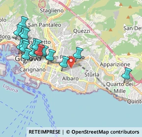 Mappa Via Monte Zovetto, 16145 Genova GE, Italia (2.36412)