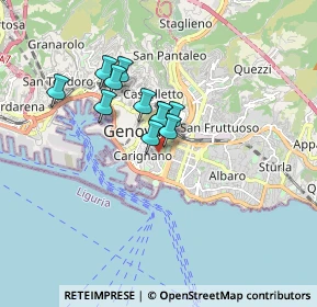 Mappa Via Luigi Lanfranconi, 16121 Genova GE, Italia (1.18909)