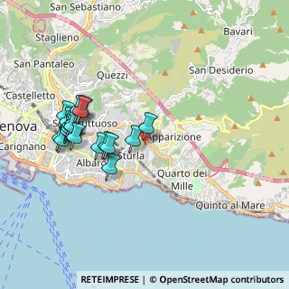 Mappa Via Bainsizza, 16147 Genova GE, Italia (1.9785)