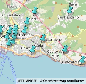 Mappa Via Bainsizza, 16147 Genova GE, Italia (2.8855)