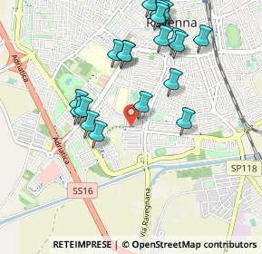 Mappa Via Montello, 48124 Ravenna RA, Italia (1.056)