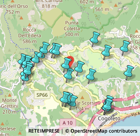 Mappa Strada Vicinale Valdolivo, 16016 Cogoleto GE, Italia (1.11034)